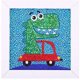 thumbnail image 1 of Maydear Small and Easy DIY 5d Diamond Painting Kits with Frame for Beginner with White Frame for Kids 6X6 inch (Fox),Dinosaur, 1 of 3