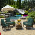 thumbnail image 3 of ARDEN Outdoor Foam Deep Seat Cushion Set (4-Pack), 24x24, Premium High-Density Foam, Never Flattens, Weather-Proof for Patio Chair Sofa Couch, Peacock Blue Green Texture, 3 of 7