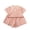 Pink, variant on Girl Clothes Sets 18 Months Girls' Summer Short Sleeve Set Children's Solid Color Casual Sweet Short Sleeve Shirt Shorts Two-Piece Set(6 Month-8 Years)