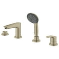 thumbnail image 2 of Grohe Eurosmart 25245EN3 4-Hole Single Handle Deck Mount Roman Tub Faucet with 1.75 GPM Hand Shower in Grohe Brushed Nickel, 2 of 4