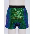 thumbnail image 4 of TTAO Girls Sequins Dance Shorts Elastic Waistband Jazz Style for Hip Hop For Stage Performance Theme Events Green 2-6, 4 of 7