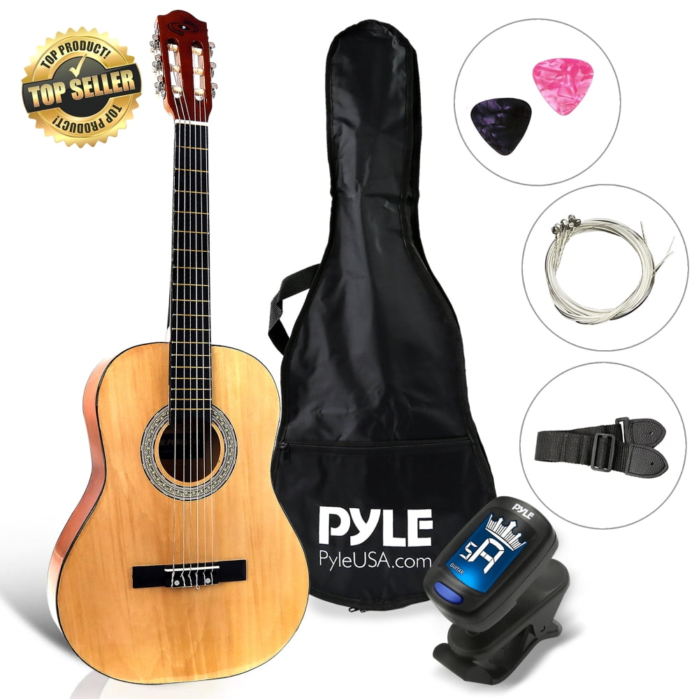Sunset CNBLUE Acoustic Guitar 36 Inch 3/4 Size Beginner Classical Guitar For Kid 6 Steel Strings Guitar For Beginners Adults With Bag with Bag Clip Tuner Extra Strings Picks Wipe