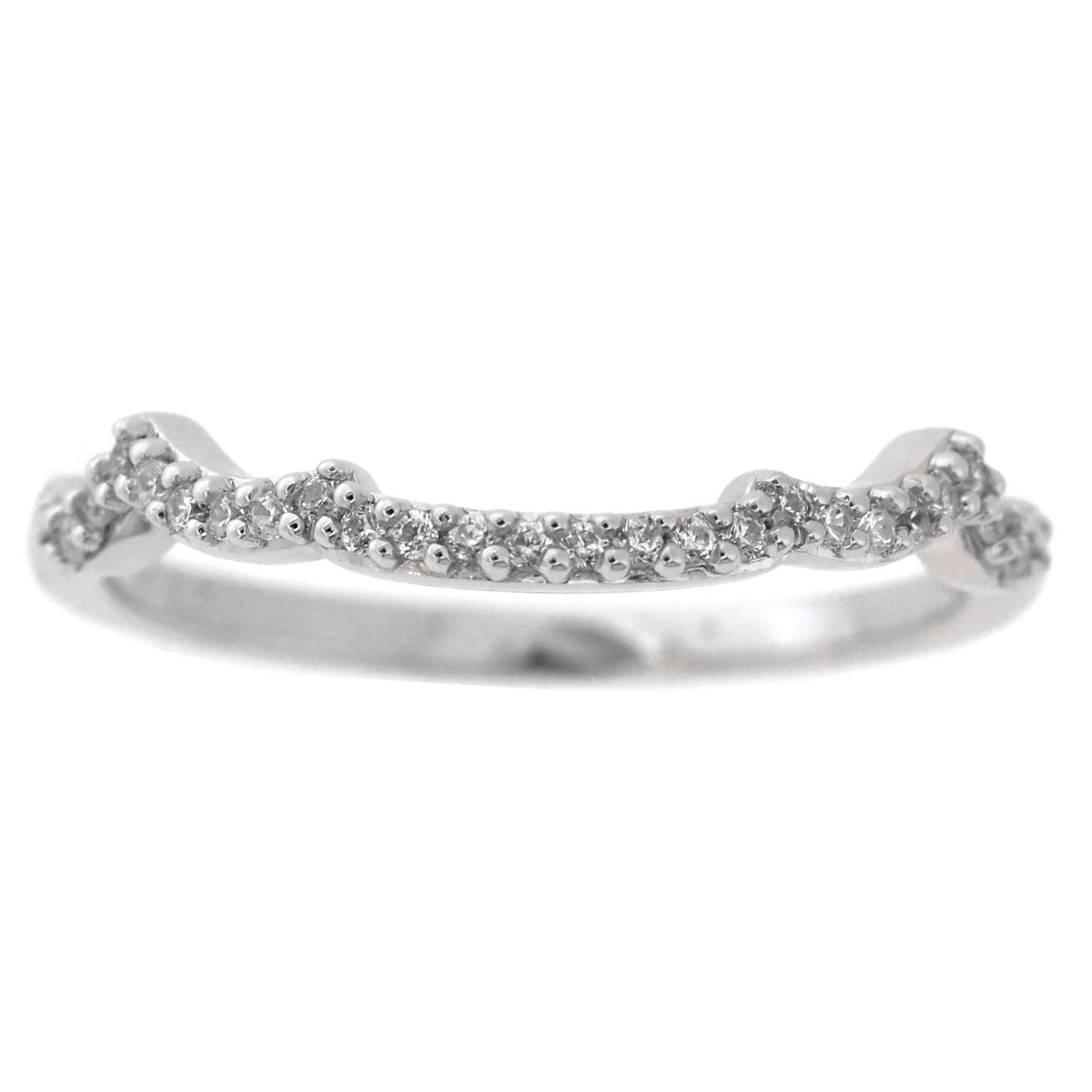 Brilliance Fine Jewelry Classic Simulated White Diamond Engagement Wedding Ring, 925 Sterling Silver