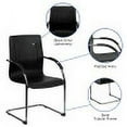 thumbnail image 5 of Flash Furniture Black Vinyl Side Reception Chair with Chrome Sled Base, 5 of 12