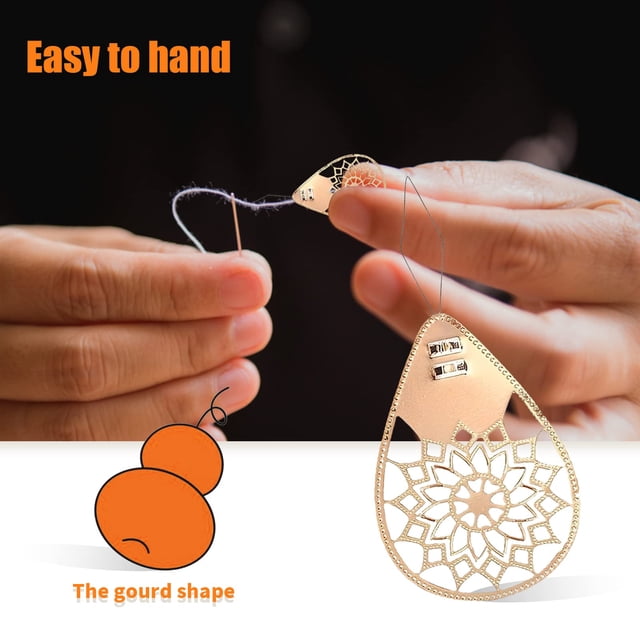 Unatoiry 5pcs/set Efficient Needle Threader For Quick And Convenient Threading Wire Loop Needle Threader 1Set