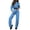 Blue, variant on Best Travel Outfits for Planes Women's Solid Color Zipper Double Pocket Drawstring Long Sleeve Top Fashion Casual Pants Set Travel Clothes for Women Plus Size Set (Purple,M)