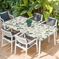 thumbnail image 2 of Sage Green Botanical Table Cloths for 5 Foot Rectangle Tables, Rustic Country Spring Floral Summer Leaf Patio Waterproof Elastic Fitted Tablecloths, Washable Rectangular Table Cover for Camping, 2 of 8