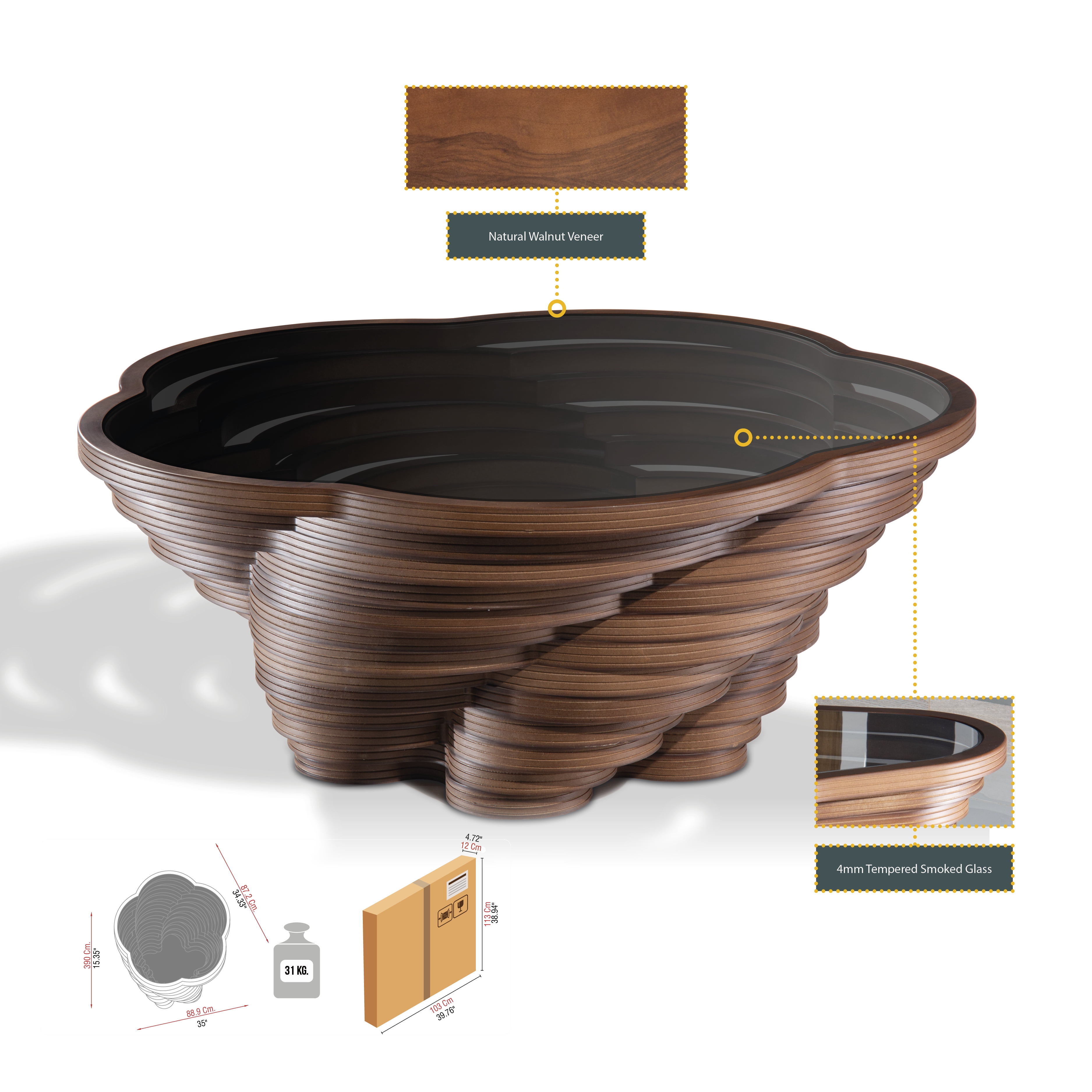 Papella Model Queen Brown Wooden Coffee Table with Glass Rustic Table Natural Walnut Color Center table Mesa de centro Farmhouse big desk livingroom furniture whiskey color tables Free Form