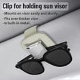 thumbnail image 3 of SZTXJ (2 Pack Beige)Car Glasses Holder Universal, Car Visor Sunglasses Clip Leather Eyeglasses and Ticket Card Holder Clip, 3 of 4