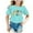 Mint Green, variant on Girls Casual Short Sleeve Printed Tee for School Season Fashion Round Neck Comfortable Top T-Shirts Kids Short Sleeve Crewneck Solid Basic Tees Casual Tops