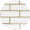White/Gold, variant on The Tile Life Athena White/ Gold Glass Brick Mosaic Tile Sample - 2 x 6 in. - Glossy - 1-Piece - Wall & Backsplash