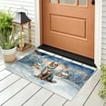 thumbnail image 3 of Hello Winter Australian Cattle Dog Welcome Snowy Night Watercolor Vintage Doormat Heeler Lover Gifts Indoor Outdoor Welcome Mat - 01011, 3 of 5