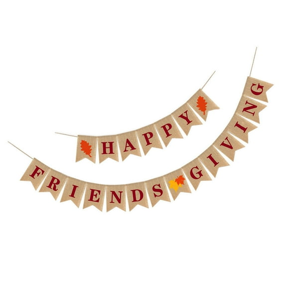 FUTUREORYY Thanksgiving Party Supplies Linen Cloth Banner 78.60X6.68X5.11in Fashionable and Classic Design 1Set