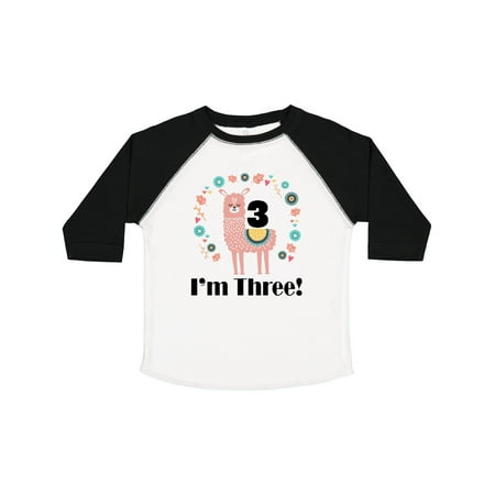 

Inktastic 3rd Birthday Llama for Girl Gift Toddler Toddler Girl T-Shirt