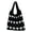 Black, variant on Women Knit Tote Bag Heart Pattern Hollow out Large Capacity Shoulder Handbag for Beach Shopping Daily Travel
