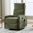 thumbnail image 2 of S-HOME Comfortable Heat Massage Manual Recliner Chair In Durable Fabric Featuring Rocker And Swivel For Ultimate Relaxation，Green, 2 of 15