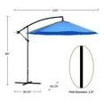 thumbnail image 4 of Pure Garden 10-Foot Offset Patio Umbrella with Crank and Base (Blue), 4 of 8