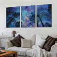 thumbnail image 2 of Shadudu Stars Trees Night Sky Canvas Wall Art Triptych Set for Living Room Bedroom Home Office Decor 12"x16"x3pcs, 2 of 6