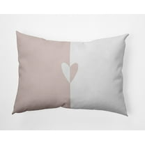 20" x 14" Simply Daisy Modern Heart Polyester Accent Pillow, Pale Pink Qty 1