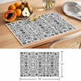 thumbnail image 6 of Ethnic Style Placemats Set of 6, Vintage Flowers Gray Floral Non-Slip Place Mats Washable Table Mats for Kitchen Dining Table Decorations Indoor/Outdoor, 6 of 9