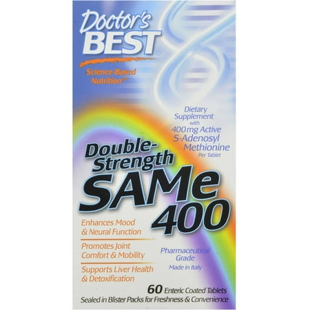 Doctor's Best SAMe 400 Double Strength, 60 CT