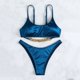 thumbnail image 2 of Gibobby Conjunto de Bañador Sexy Traje de baño sexy de dos piezas de color sólido de verano para mujer(Azul,CH), 2 of 5