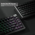 thumbnail image 4 of Teclas PBT de doble disparo, color negro personalizado, 140 teclas, brillo RGB a través de teclas, perfil de cereza para interruptores Gateron MX, teclados para juegos, 4 of 5