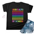thumbnail image 1 of Fiudx Camisas de Mujer Camiseta Escolar para Mujer, Camiseta de Profesora de 100 Días, Camiseta Feliz de 100 Días, Impresión de Letras, Enseñanza, Manga Corta, 1 of 4