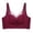 Wine, variant on Plus Size Lace Mesh Soft Underwire Bra â Breathable Full Coverage Support with Floral Embroidery & Seamless Fit 34
