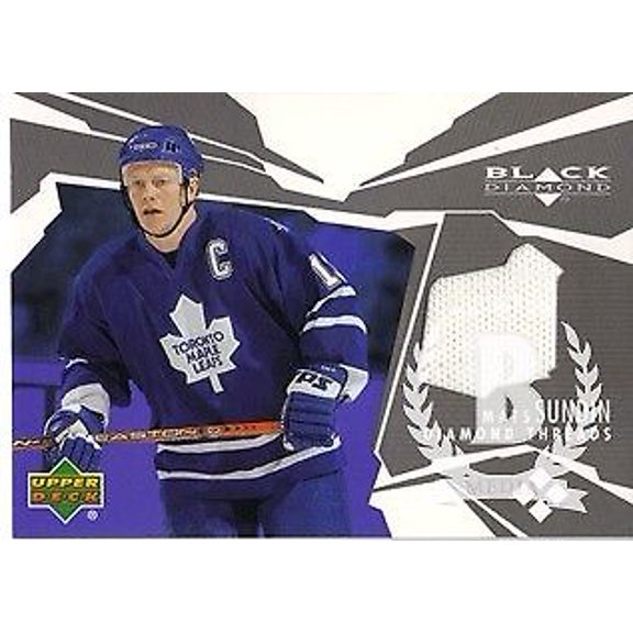 Collectible 2003-04 Black Diamond Threads #DTMS Mats Sundin Jsy Jersey NHL Hockey Trading Card
