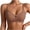 Coffee, variant on Women Seamless Heart V Neck Wireless Bra, Adjustable Thin Strap Dual Hook Back Bra Soft Invisible Daily Comfort Underwear