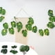 thumbnail image 1 of 20 luces LED de hoja de palma artificial de ratán tropical - enredaderas verdes de 10 pies con 20 hojas, alimentadas por pilas para decoración de fiestas exteriores en interiores, 1 of 9