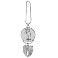 thumbnail image 1 of Black Right Personalized Gesture Pattern Silver Wing Car Pendant Decoration, 1 of 4