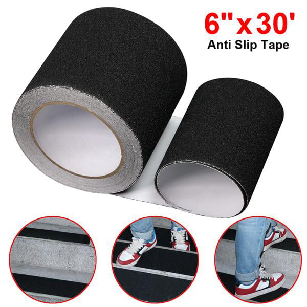 4/" x 10/' BLACK Roll Safety Non Skid Tape Anti Slip Tape Sticker Grip Safe Grit