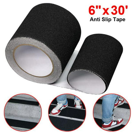 Topeakmart Anti Slip Tape Roll Safety Non Skid Tape Anti Slip Tape Sticker Grip Safe Grit 6inch x 30ft (Best Grip Tape For Guns)