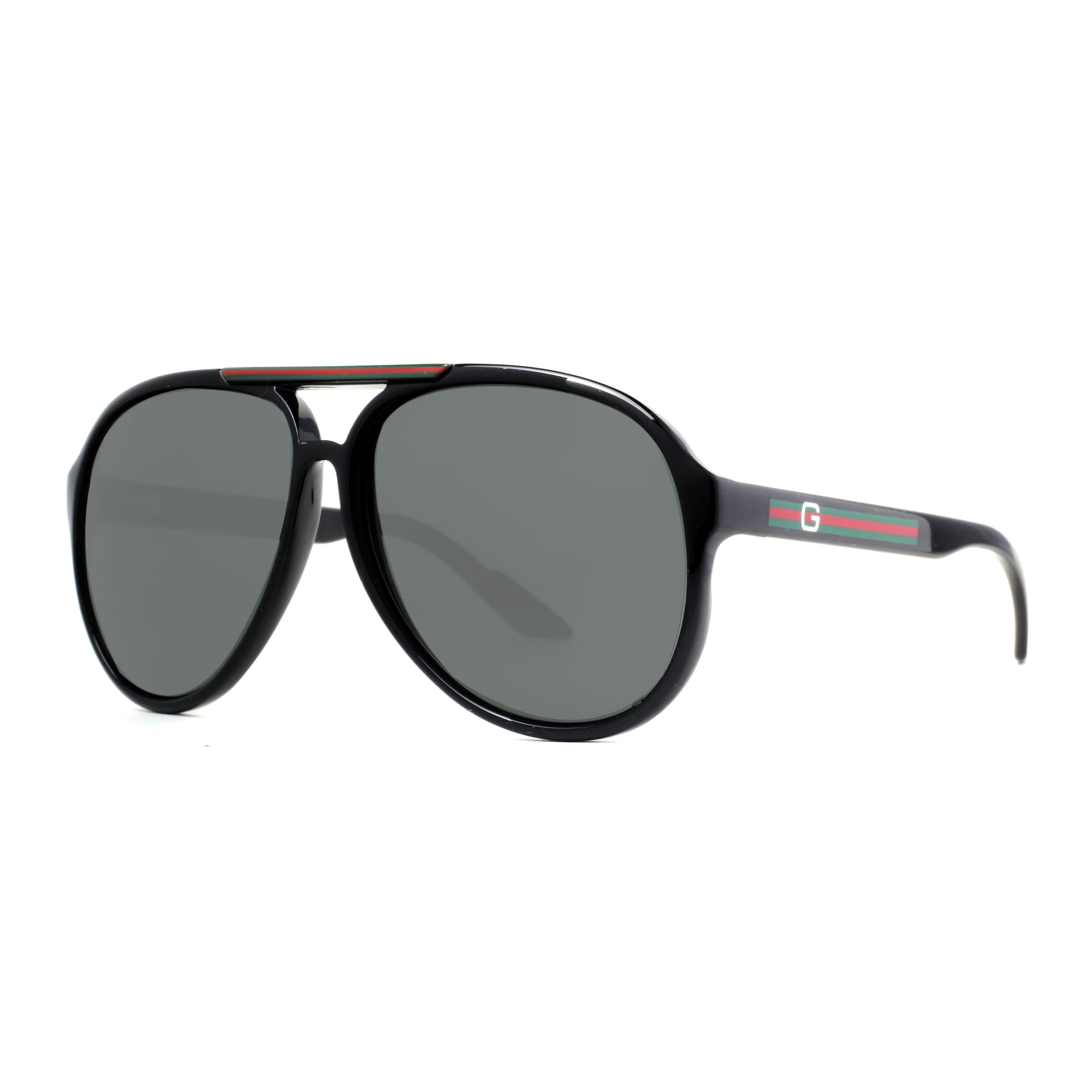 gucci black aviator sunglasses