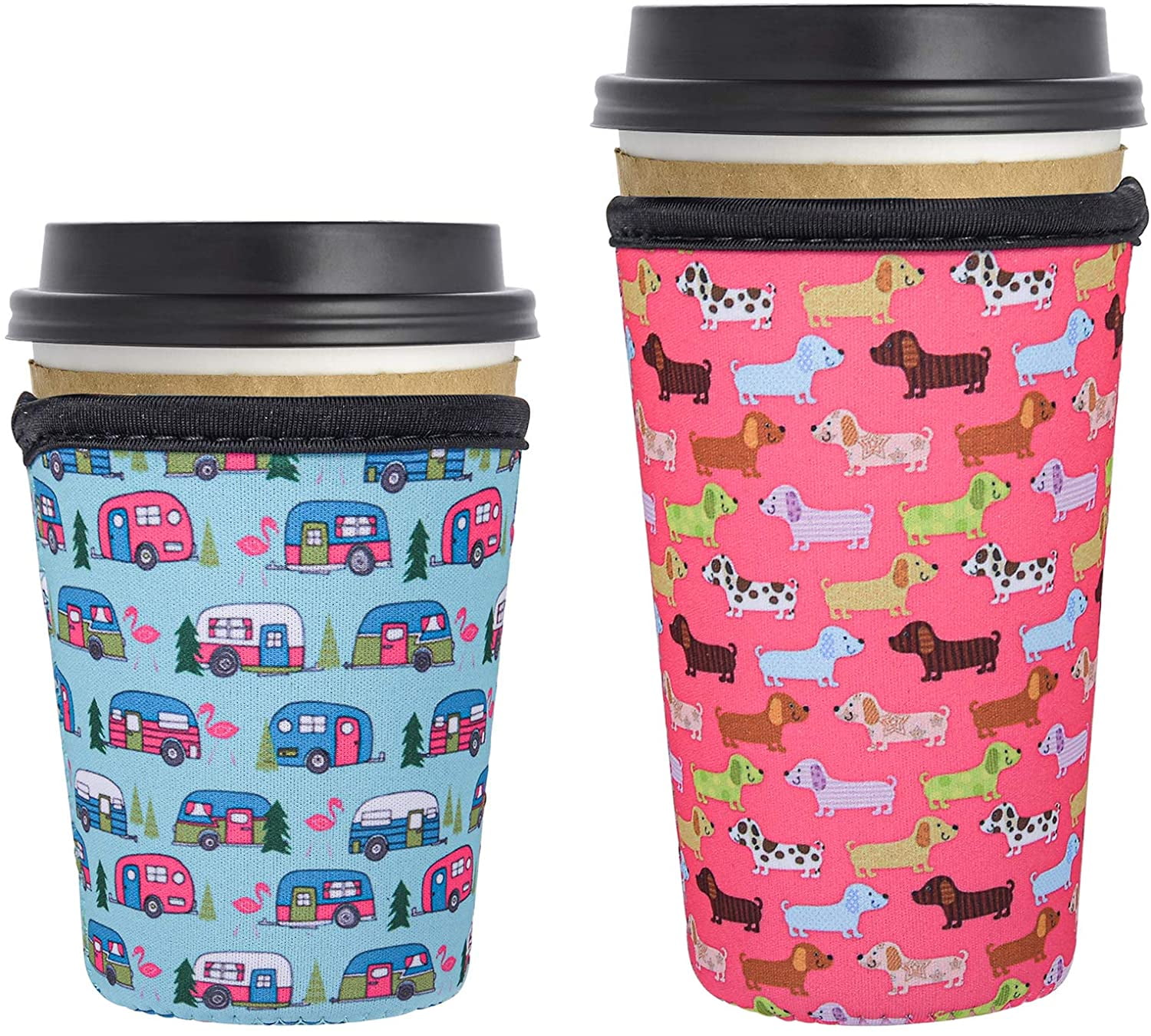 Download 2 Pieces Reusable Iced Coffee Cup Sleeve Neoprene Insulated Sleeves Cup Cover Holder Idea For 20oz 30oz Starbucks Coffe Tumbler Cup Large Dunkin Donuts Only Cup Sleeves Colorful Small Medium Walmart Com