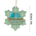 thumbnail image 5 of LanSuare Snowflake-Shaped Sea Glass Friendship Decor, 3.14 Inch Acrylic Christmas Tree Hanging Ornaments, Friendship Ornament Keepsake, Sea Glass Art Gift for Best Friends, 5 of 7