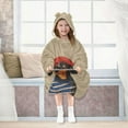thumbnail image 7 of FORMRS Wearable Blanket Hoodie with Sleeves for Kids Cozy Flannel Sweatshirt, Dog Artist, 7 of 7
