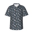 thumbnail image 1 of Men'S Button Down Shirts Puffin Pattern Hawaiian Short Sleeve Tropical T Shirts Medium, 1 of 9