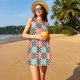 thumbnail image 3 of Balery Colorful Checkered Vestidos de verano para mujer con estampado: vestido holgado sin mangas, vestido playero informal y cómodo para días calurosos., 3 of 7