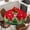 Gold Green Red, variant on Christmas Tree Round Tablecloth, Fitted Table Cover with Elastic for 45"-54" Round Tables, Winter Snowflakes Xmas Pine Tree Black Table Cloth Outdoor Indoor Dinning Party Waterproof Tablecloths