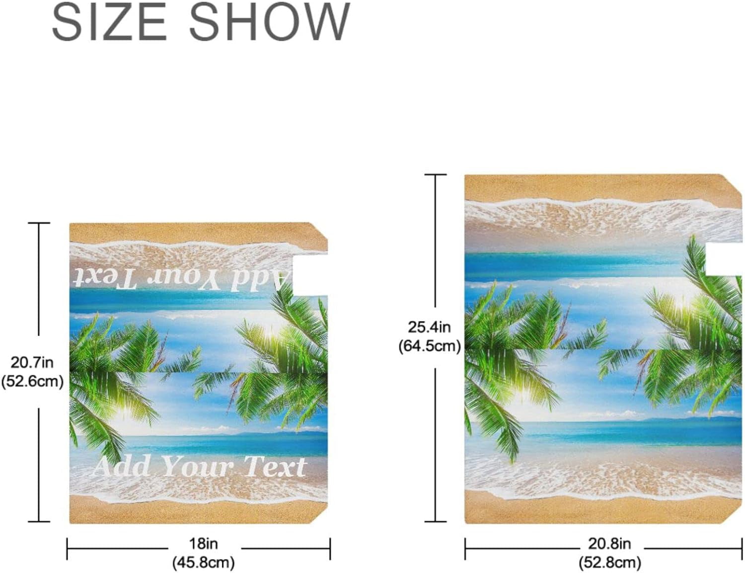 Customized Ocean Beach Mailbox Covers Magnetic Summer Sea Palm Tree Mailbox Cover Oversized 25.5" X 21" Personalized Mailbox Wraps Post Letter Box Cover Garden Decorations