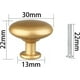 thumbnail image 2 of 2 manijas doradas para gabinete de cocina, perillas redondas para muebles, manijas para gabinetes de cocina de oro mate, perillas para puertas de cocina, perillas para cajones vintage de 30 mm para, 2 of 5