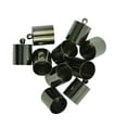 thumbnail image 2 of GUOOL 10Pcs 10mm Brass End Cap Kumihimo Rattail Cord DIY Jewelry Making Black, 2 of 4
