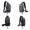 thumbnail image 4 of Minnieouse Bolso de poliéster para hombre, bolso de un solo hombro, multibolsillo, cremallera antipérdida, reemplazo de cintura, bolsos de Bolsas de mensajero y de hombro Gris, 4 of 6