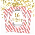 thumbnail image 2 of Darling Souvenir White Birthday Invitation Card 28 Pcs Fill or Write In Blank Invites Printable Party Supplies 5 x 7 Inches, 2 of 5