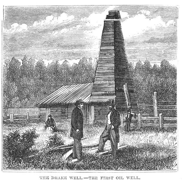 American Oil Well 1859 NThe Drake Well The First Oil Well The First Oil Well Drilled At Titusville Pennsylvania In 1859 - Walmart.com - Walmart.com