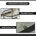 thumbnail image 4 of Oval Coffee Table with Tempered Glass Top - Modern Living Room Accent, 4 of 9