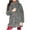 Dark Gray, variant on Women's Thick Faux Fur Coat Stand Collar Long Sleeve Open Front Cardigan Jackets y2k Warm Fall Winter Fuzzy Fleece Coats Outwear